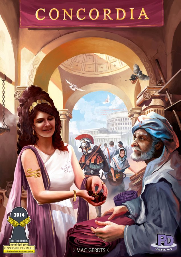 Caja del juego de mesa Concordia