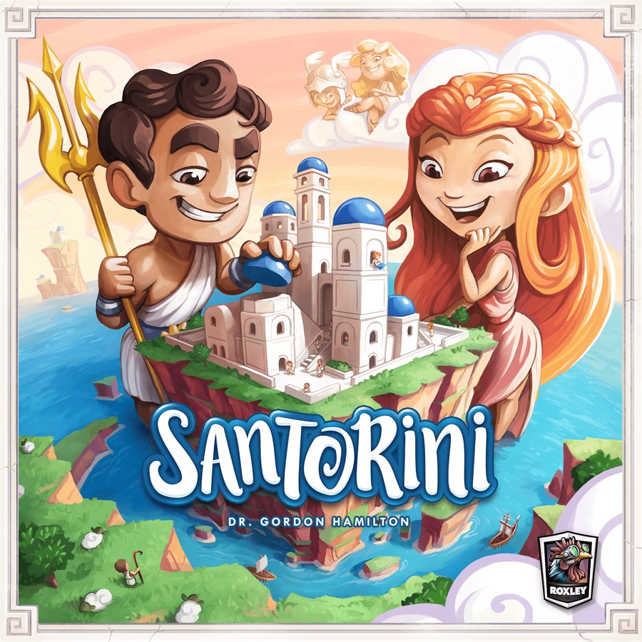 Caja del juego de mesa Santorini
