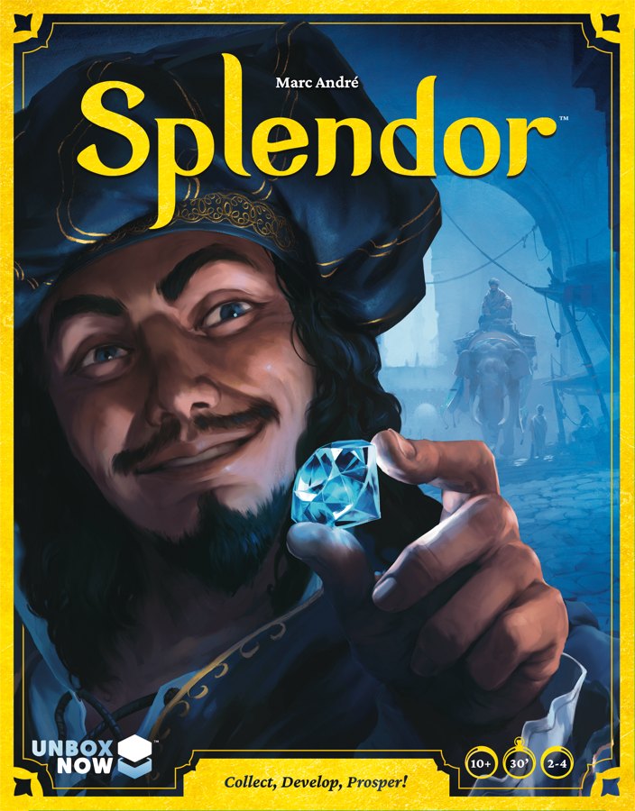 Caja del juego de mesa Splendor