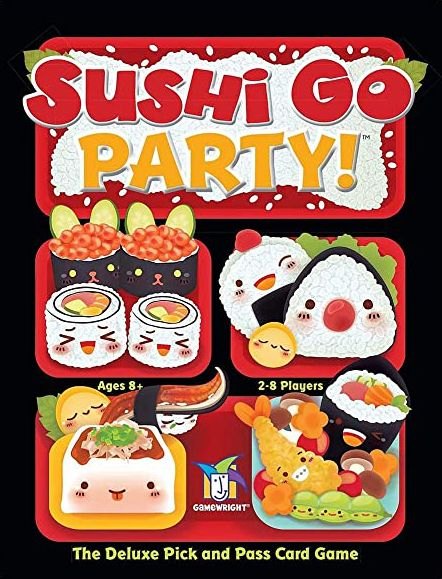 Caja del juego de mesa Sushi Go Party!